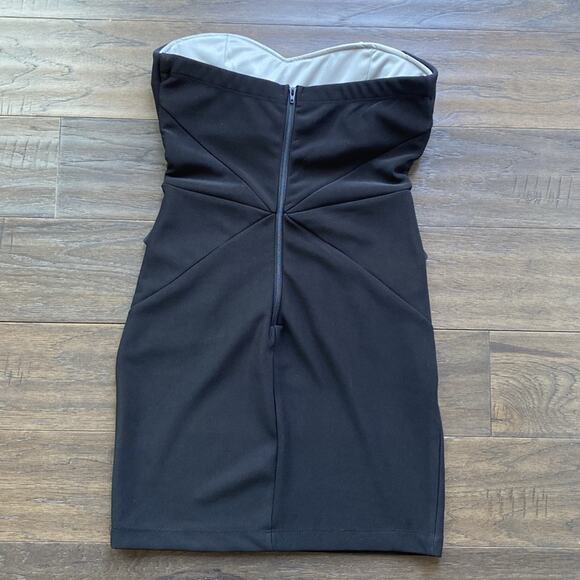 RUBY ROX Strapless Dress Womens Sz XS Black Rhinestone Stretch Cocktail Prom - Picture 5 of 6